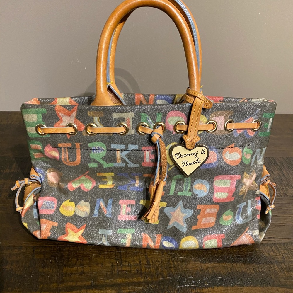 Vintage Dooney & Burke Multicolored Doodle